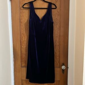 Grace Karin Purple Velvet Dress with Zip Closure - XL